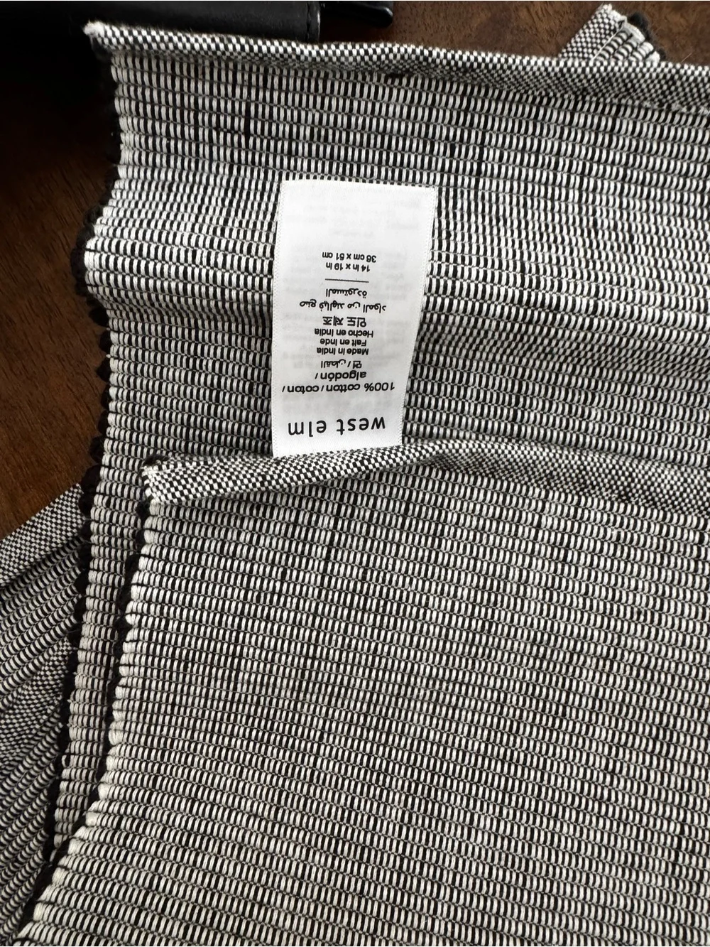 West Elm cotton placemats with detailed edging